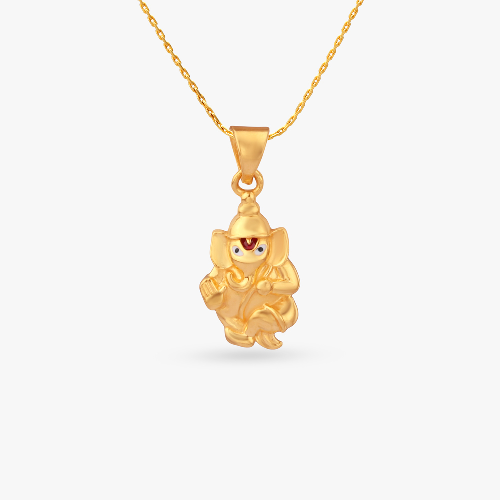 Bal Ganesh Gold Pendant,,hi-res image number null