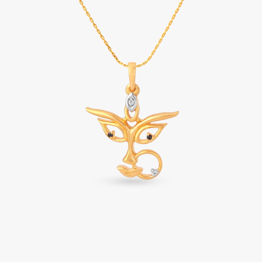 Om Shakti Gold Pendant,,hi-res image number null