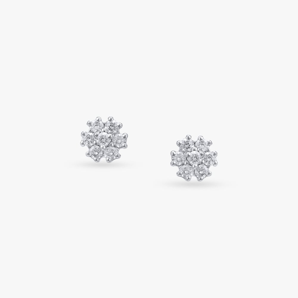 Petal Burst Diamond Stud Earrings,,hi-res image number null