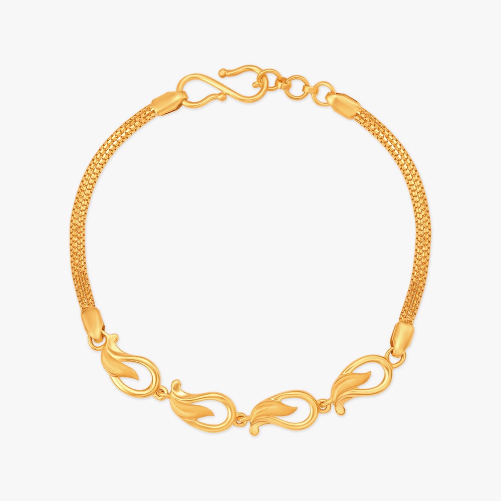 Real 14K Yellow Gold Double Row Rope Chain Bracelet 7