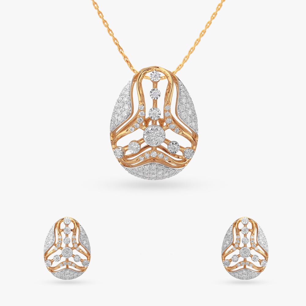 Timeless Grace Diamond Pendant and Earrings Set,,hi-res image number null