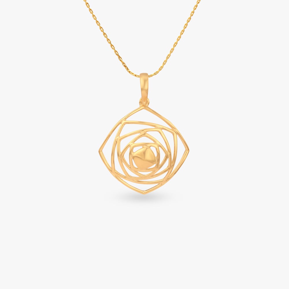 

Spiral Bloom Gold Pendant