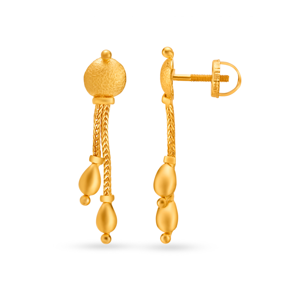 Stately Textured Gold Necklace Set,,hi-res image number null