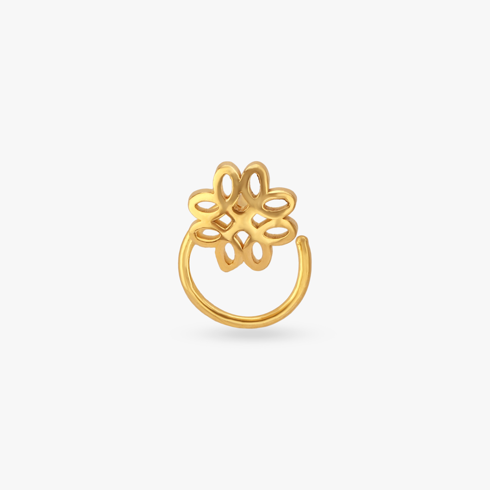 

Floral Grace Gold Nose Pin