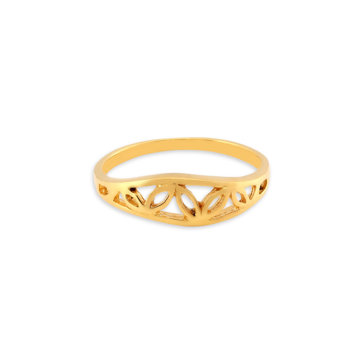 Ultra Modern Leafy Gold Finger Ring,,hi-res image number null
