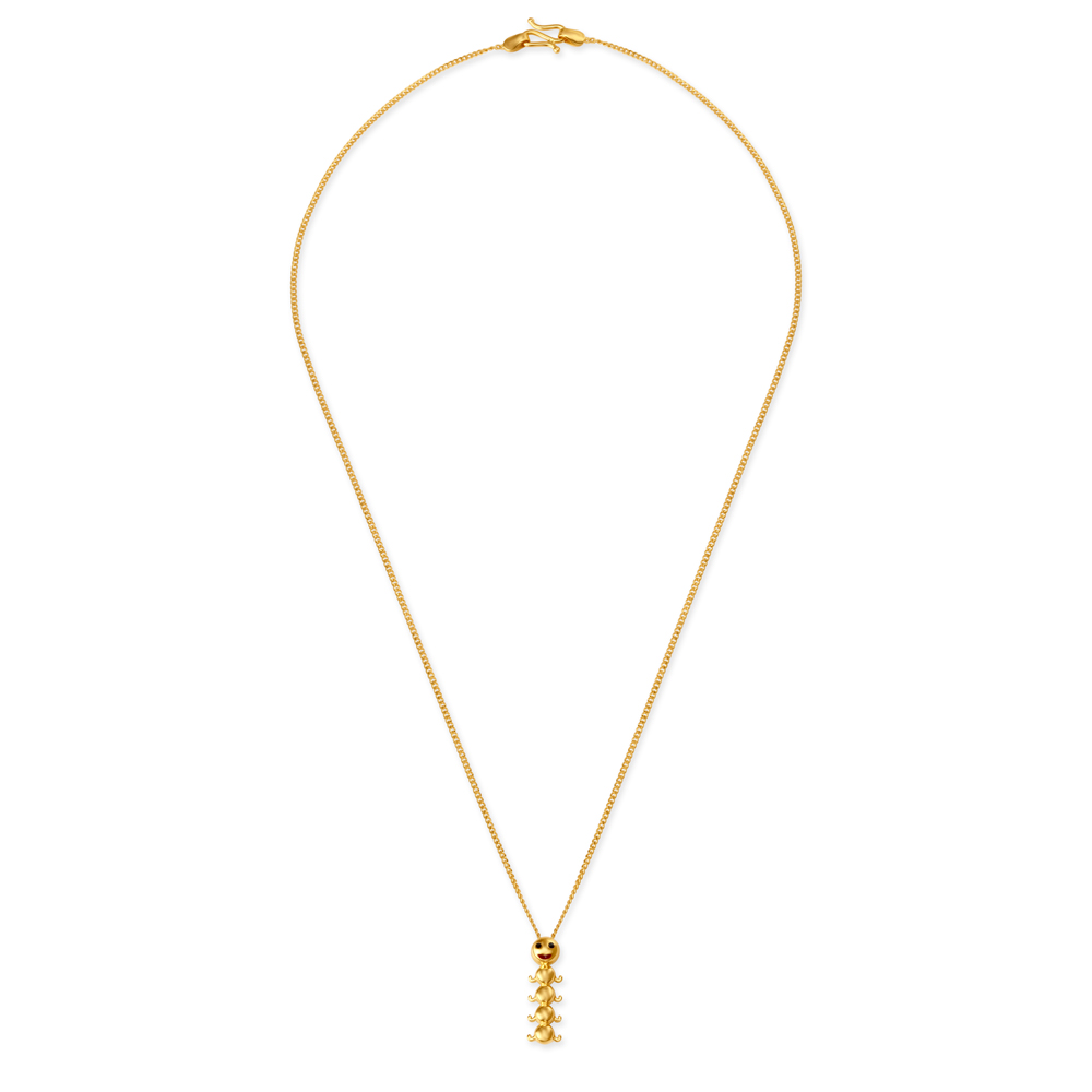 Cute Caterpillar Pendant with Chain for Kids,,hi-res image number null