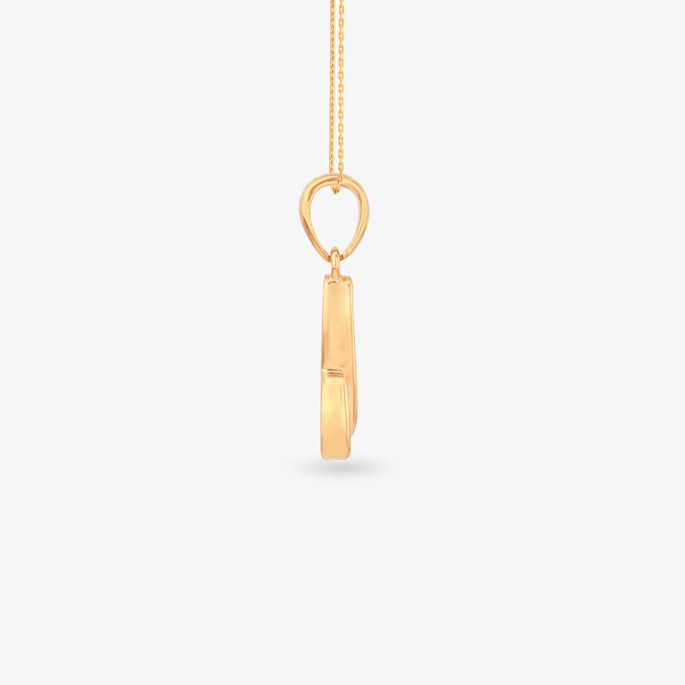 Signature D Gold Pendant,,hi-res image number null