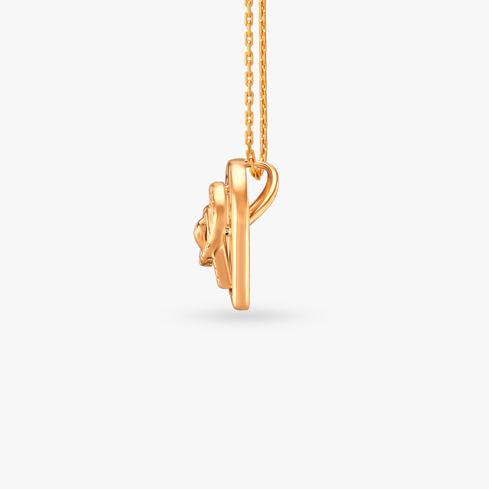 Sculpted Spiral Gold Pendant and Earrings Set,,hi-res image number null