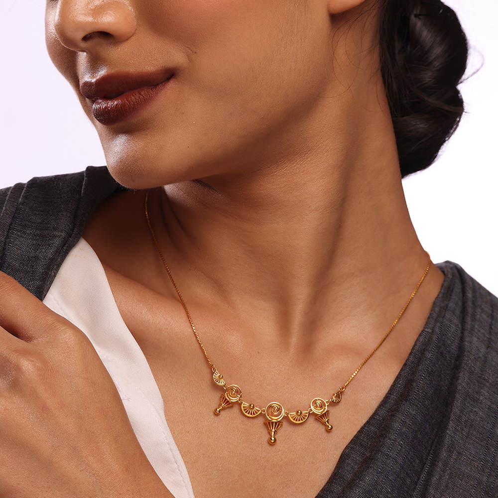 Mystical Warli Charms 22KT Gold Necklace,,hi-res image number null