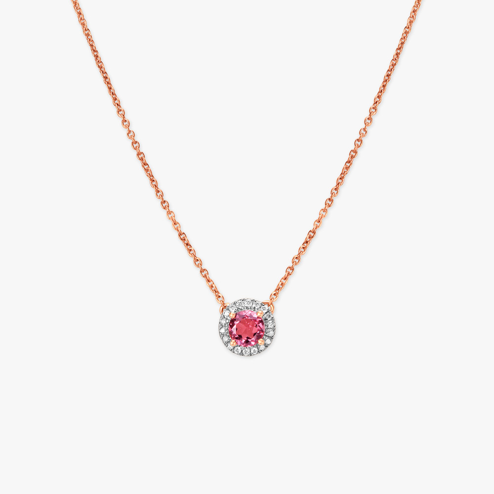 A Pink Drop Diamond Necklace,,hi-res image number null