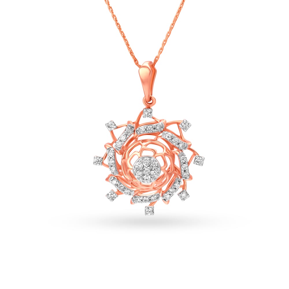 

Radiant Floral Diamond Pendant