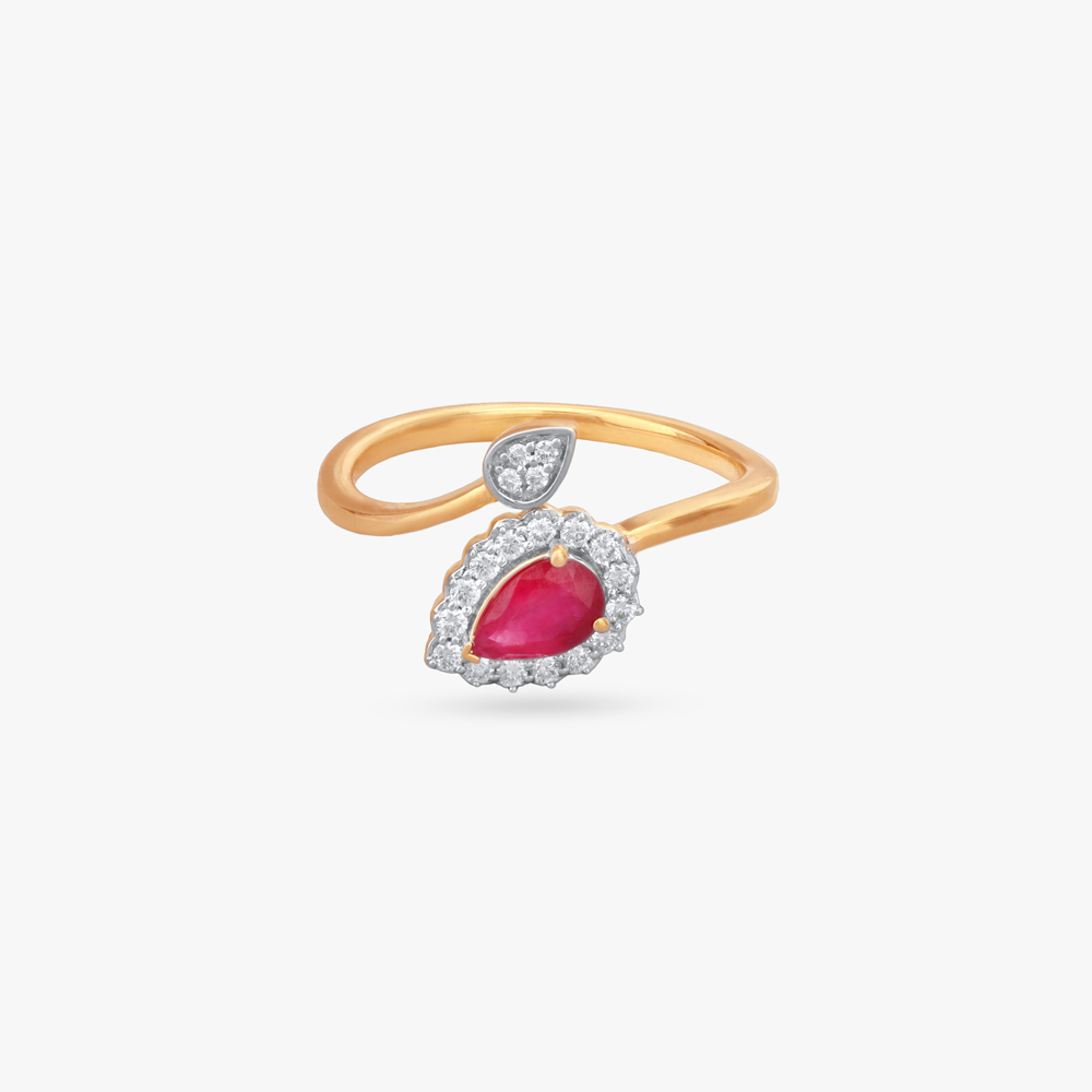 Crimson Petal Diamond Ring,,hi-res image number null