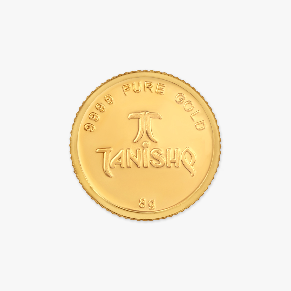 8 gram 24 Karat Gold Coin with Lakshmi Motif,,hi-res image number null