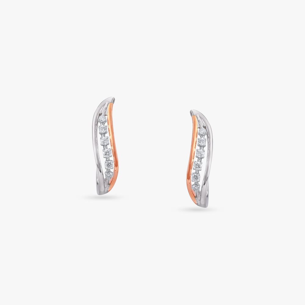 

Sculpted Flick Diamond Stud Earrings