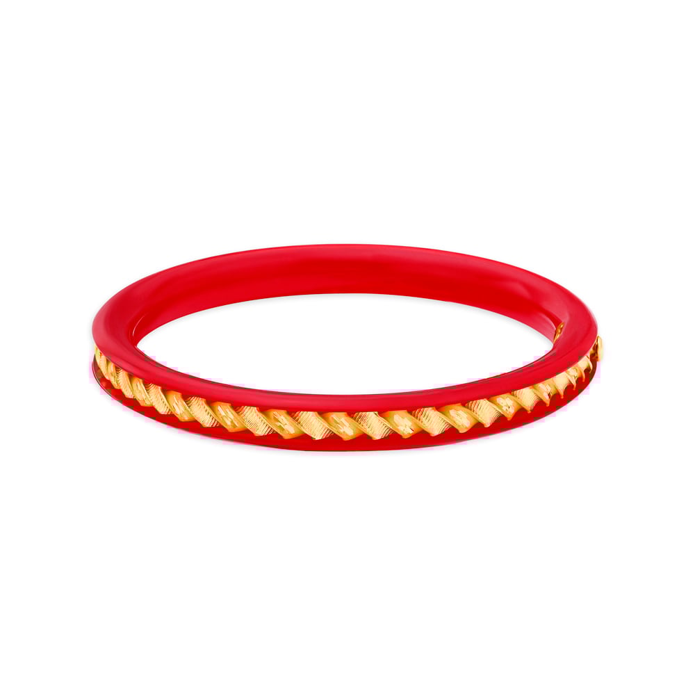 

Crimson Radiance Gold Pola Bangle