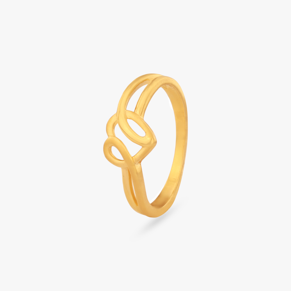 Heart Curve Gold Ring,,hi-res image number null