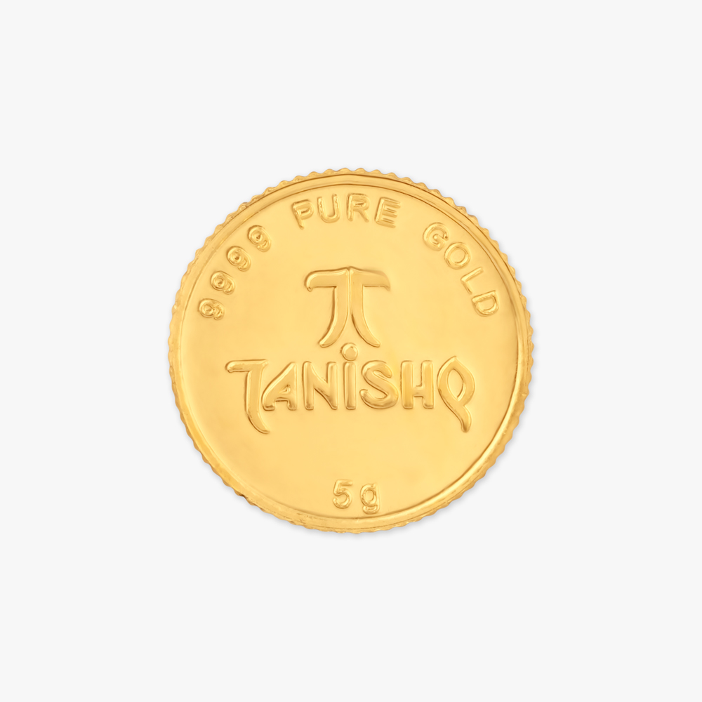 5 gram 24 Karat Gold Coin with Lakshmi Motif,,hi-res image number null