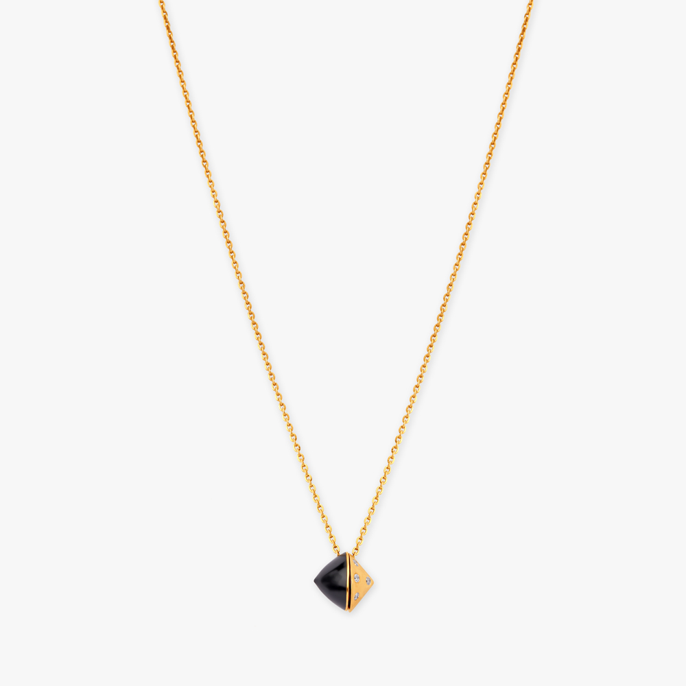 Rhombus Diamond Pendant with Chain for Men,,hi-res image number null