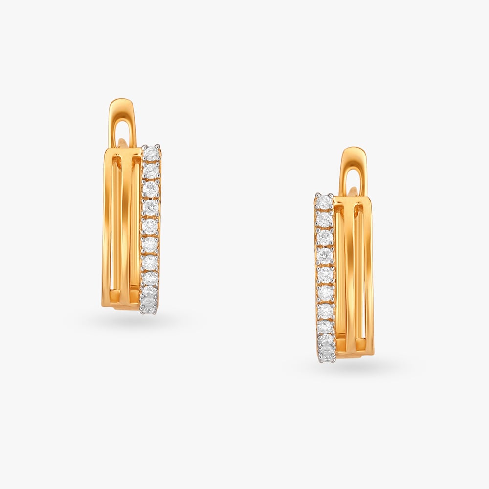 Glowing Allure Diamond Hoop Earrings,,hi-res image number null