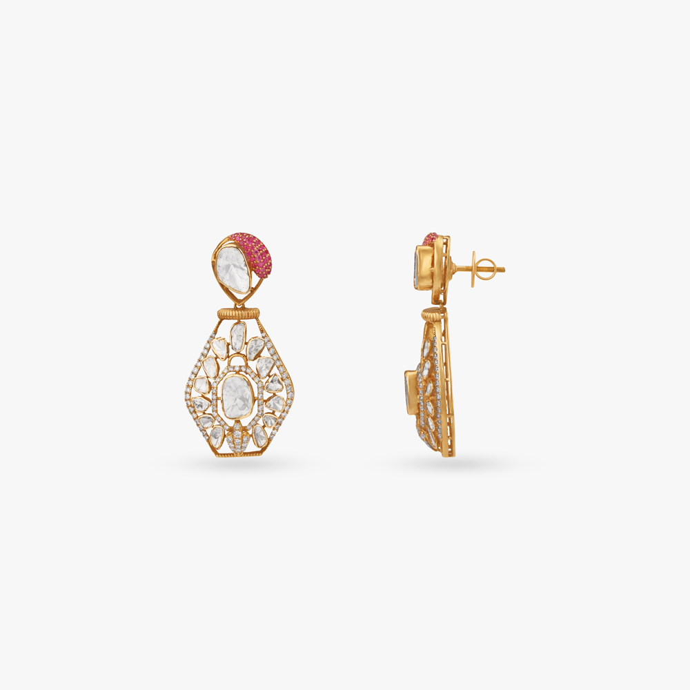 Crimson Cascade Diamond Neckwear Set,,hi-res image number null
