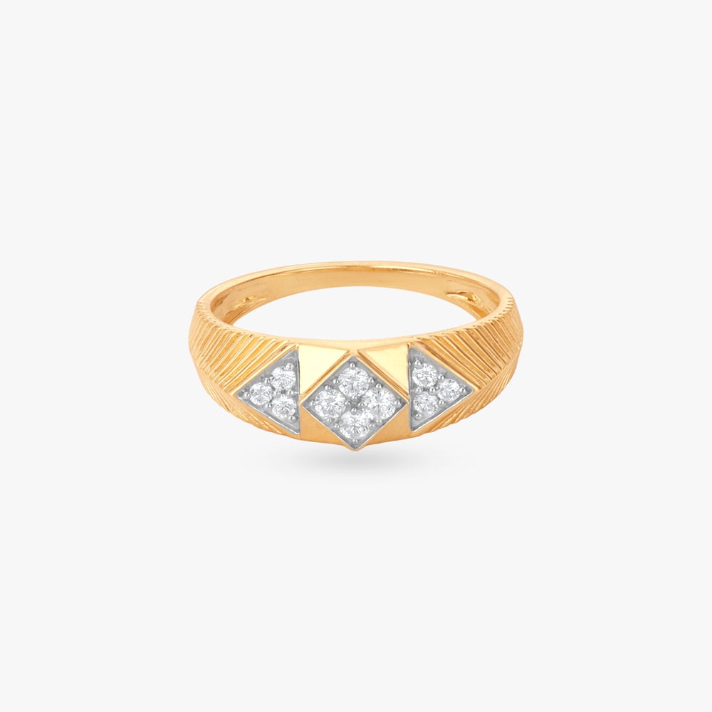 Dapper Carved Diamond Finger Ring for Men,,hi-res image number null