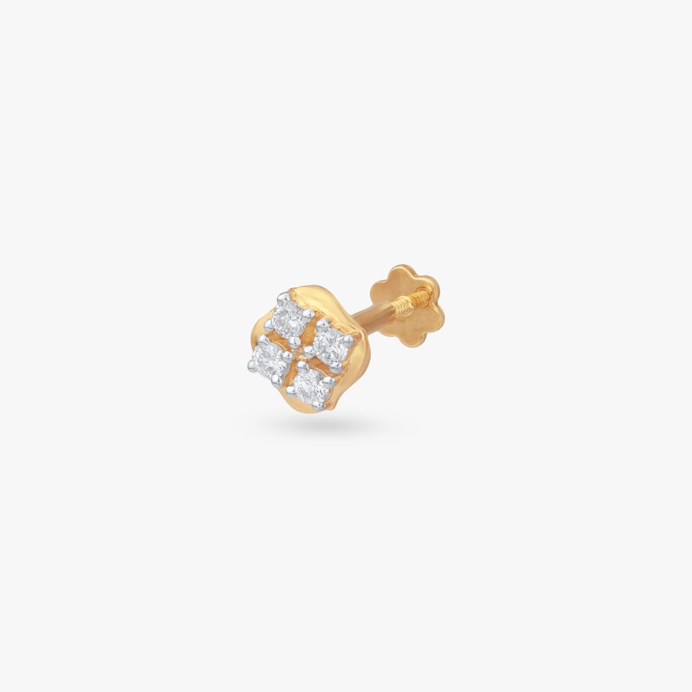 Petite Blossom Diamond Nose Pin,,hi-res image number null