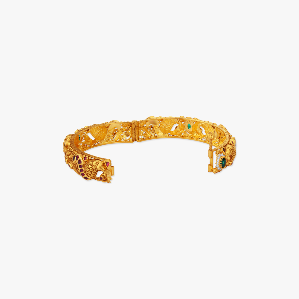 Twin Mayura Gold Bangles,,hi-res image number null