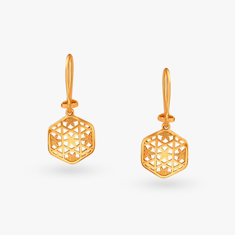 Hexagonal Pendant and Earrings Set,,hi-res image number null