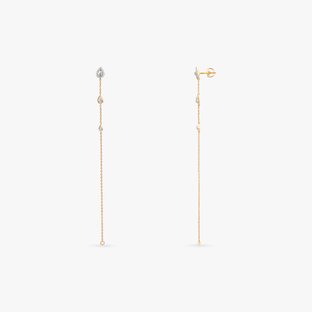 Cascading Dew Diamond Drop Earrings,,hi-res image number null