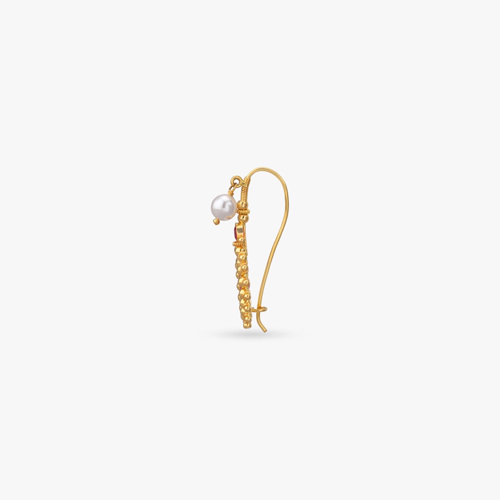 Glamorous Glow Gold Nose Pin,,hi-res image number null
