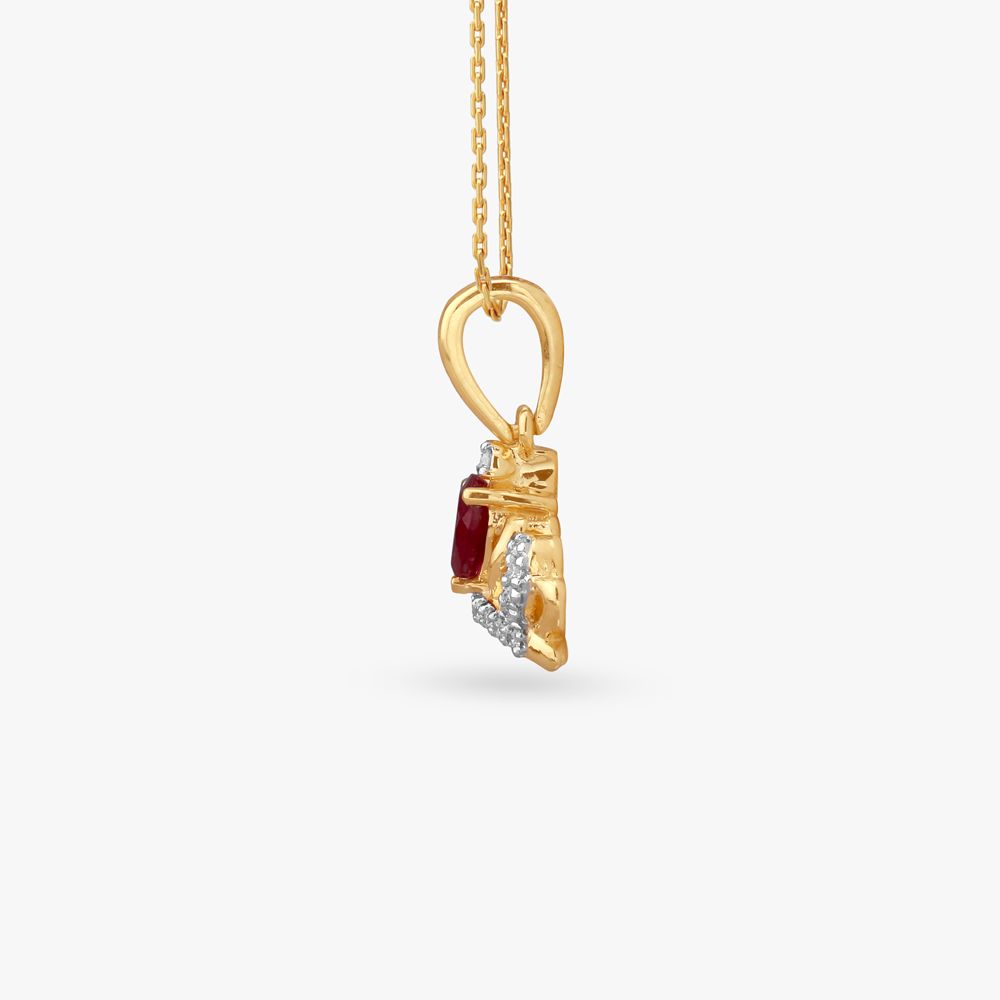 Little Princess Diamond Pendant and Earrings Set For Kids,,hi-res image number null