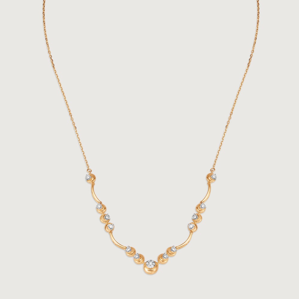 Crescent Charisma 14KT Diamond Necklace,,hi-res image number null