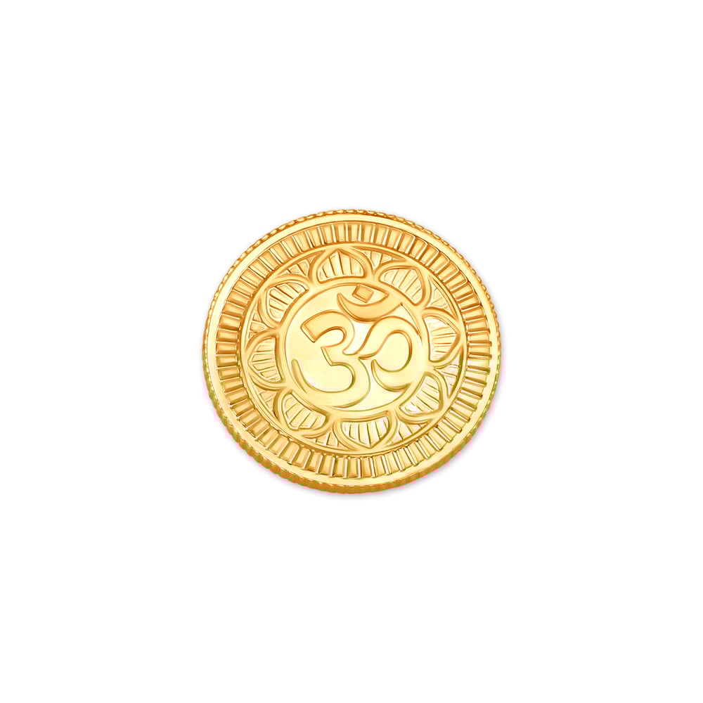 Om Motif 22 Karat 10 Gram Gold Coin,,hi-res image number null