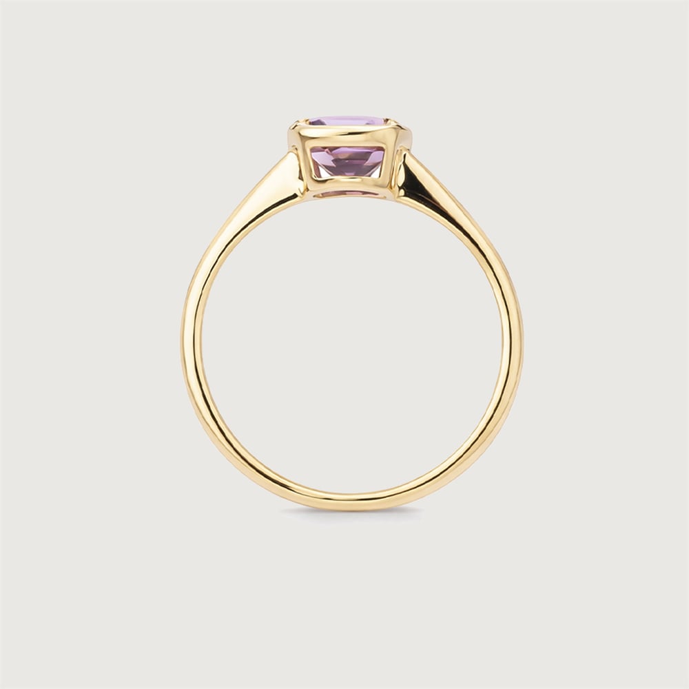 Graceful Contemporary Amethyst Gold Ring,,hi-res image number null