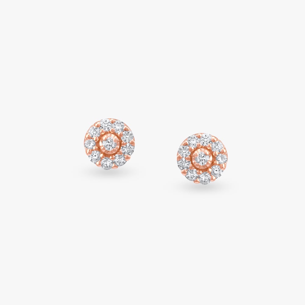 Petal Shine Diamond Stud Earrings,,hi-res image number null