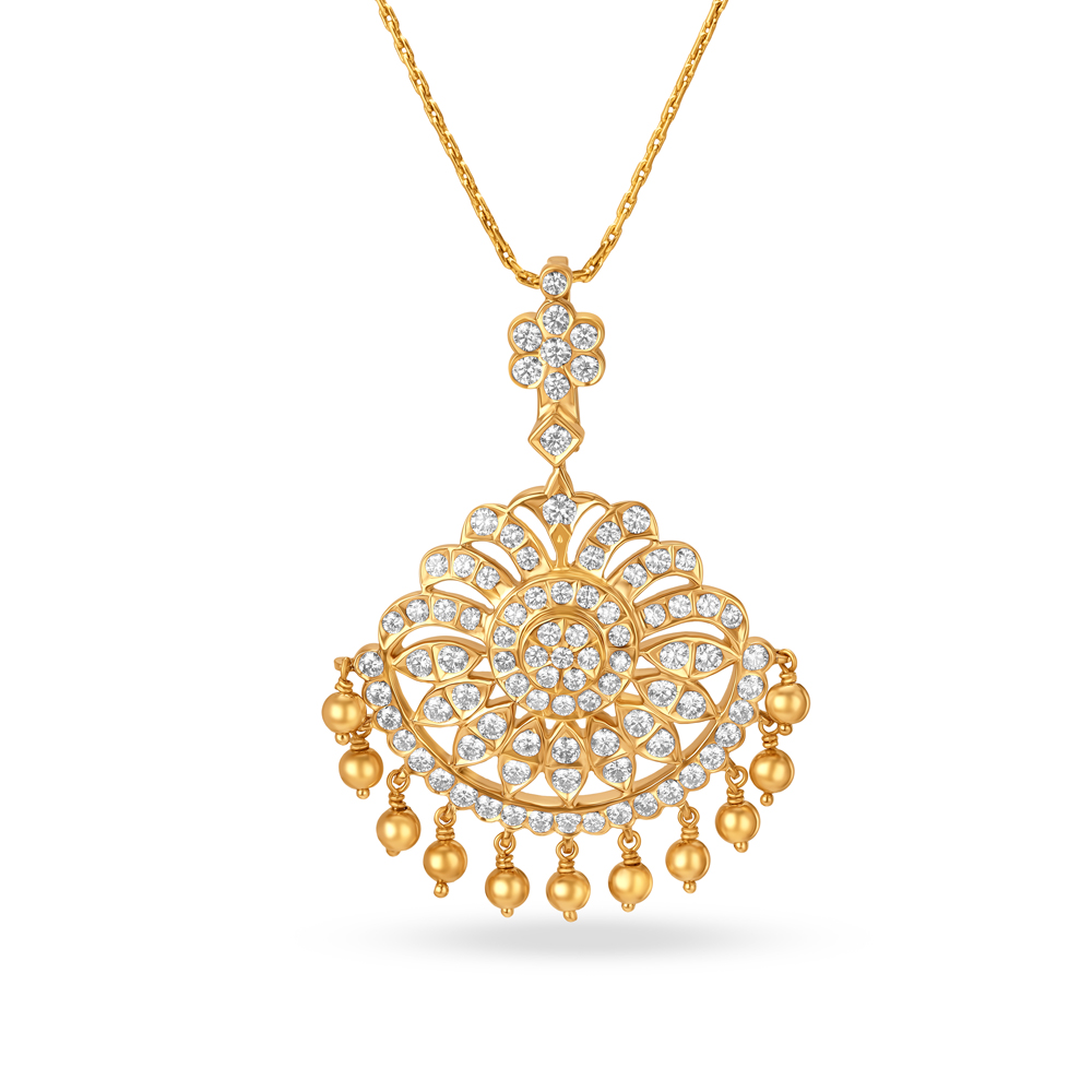 Ethnic Diamond Studded Pendant