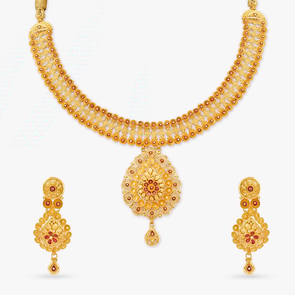 Regal Gold Necklace Set,,hi-res image number null