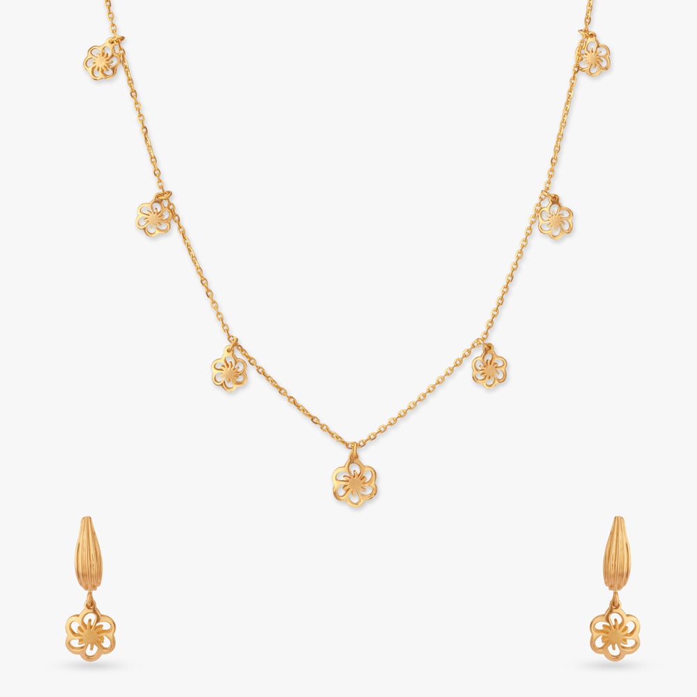 

Petite Flora Gold Necklace Set