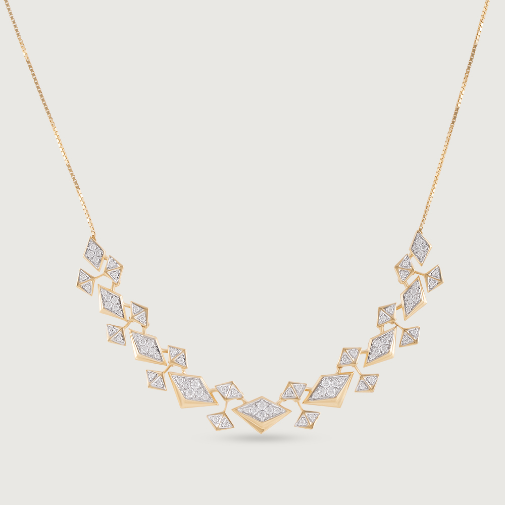 Disco Beat Gold & Diamond Necklace,,hi-res image number null