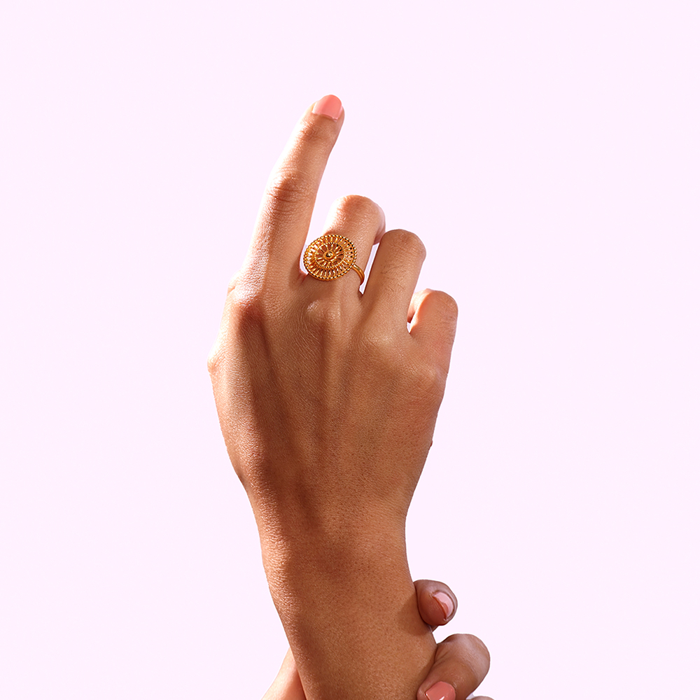 Fusion Legacies 22KT Gold Finger Ring,,hi-res image number null