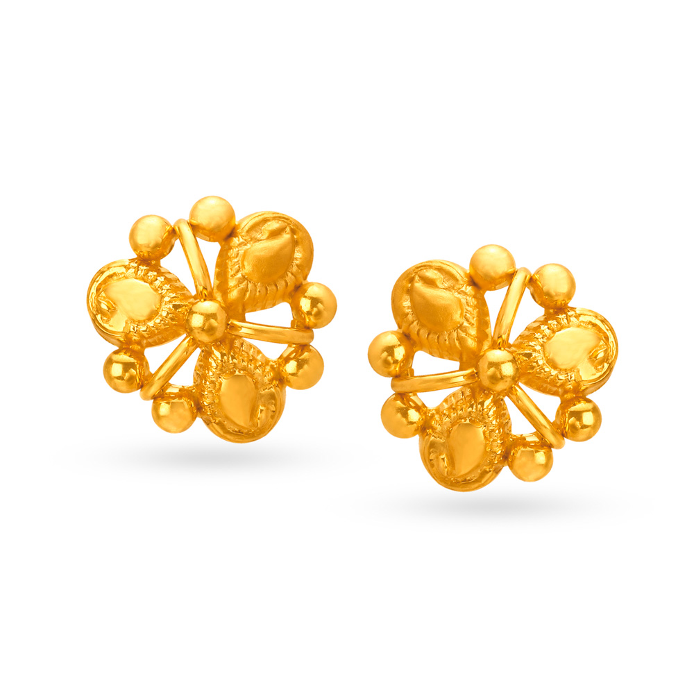 Opulent Gold Jhumka Style Earrings,,hi-res image number null