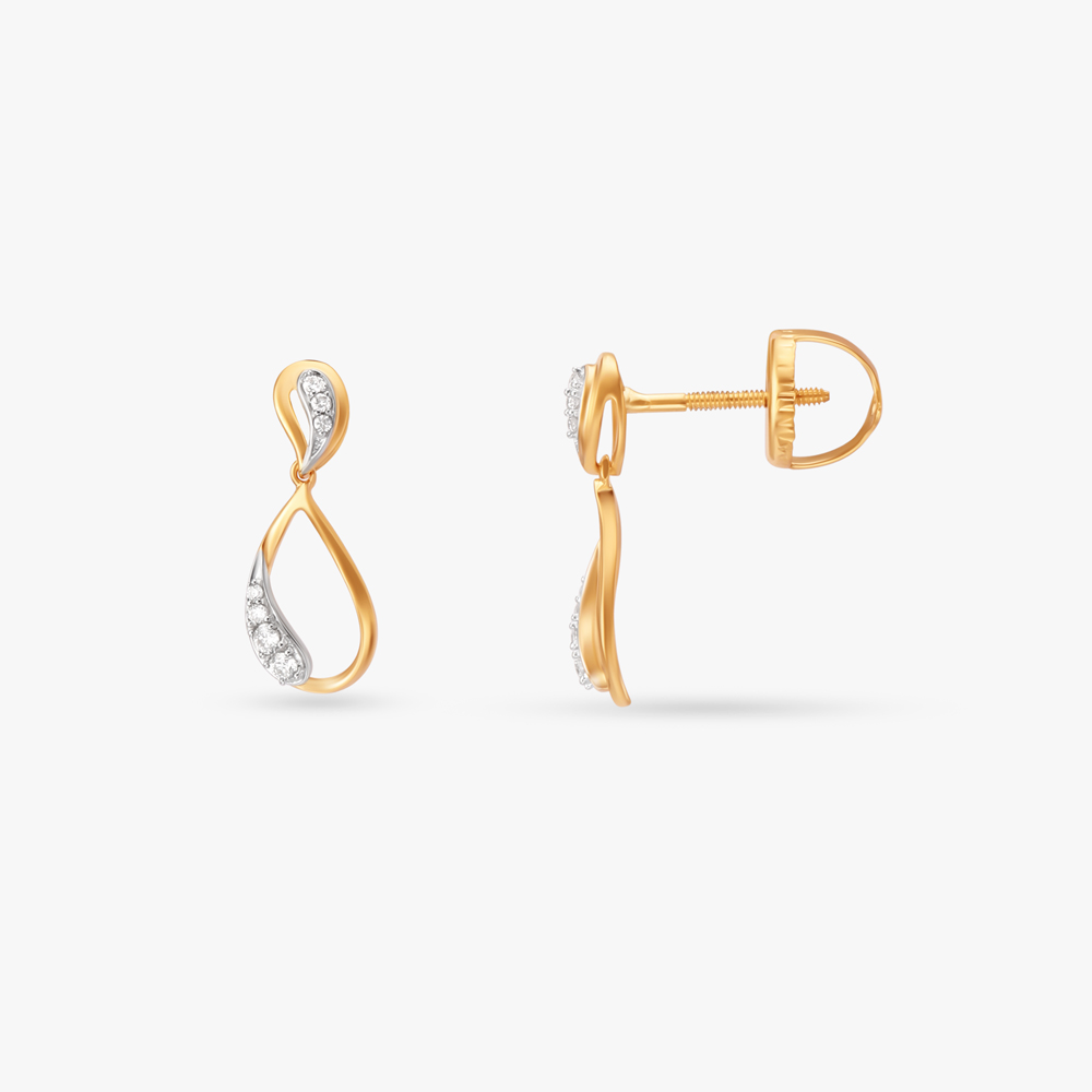 Sleek Diamond Drop Earrings,,hi-res image number null