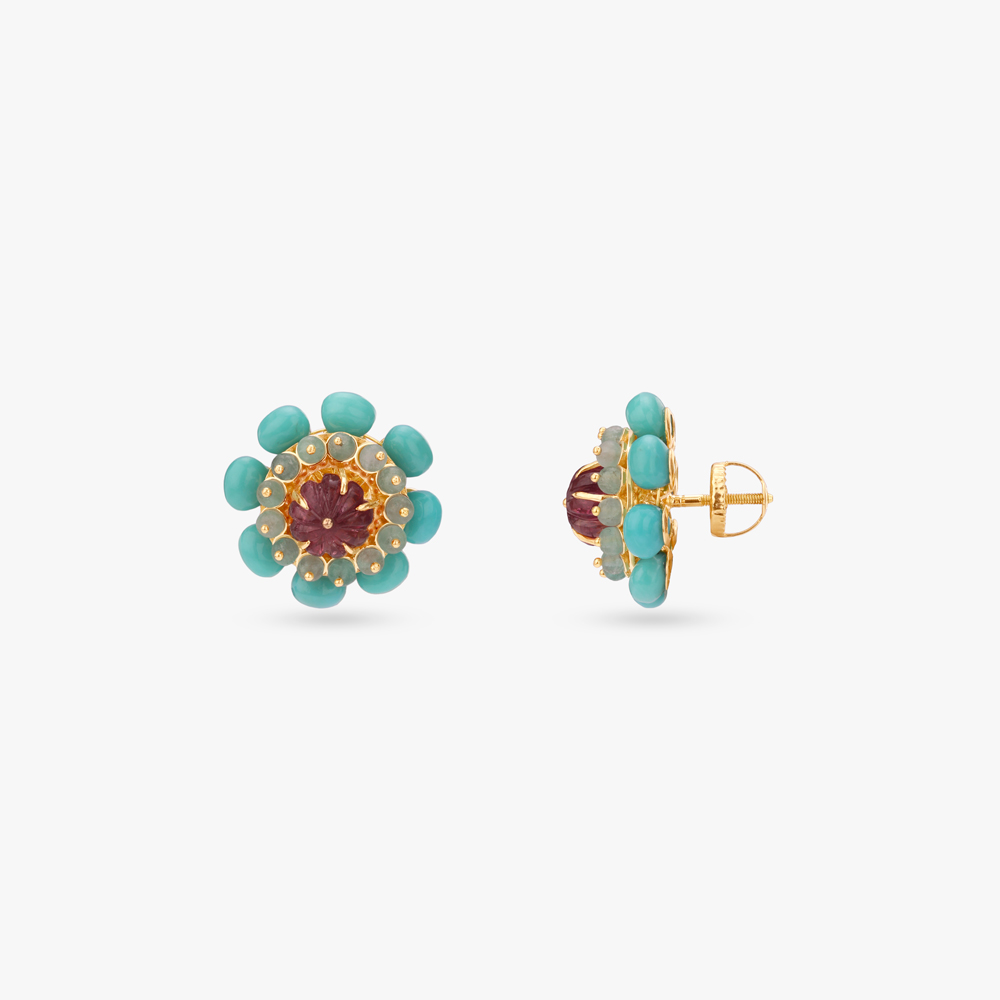 Orchard Glow Gold Stud Earrings,,hi-res image number null