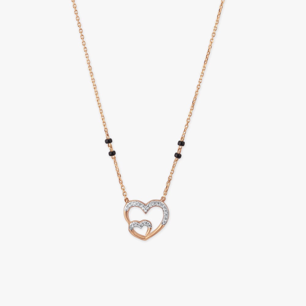 

Layered Heart Diamond Mangalsutra