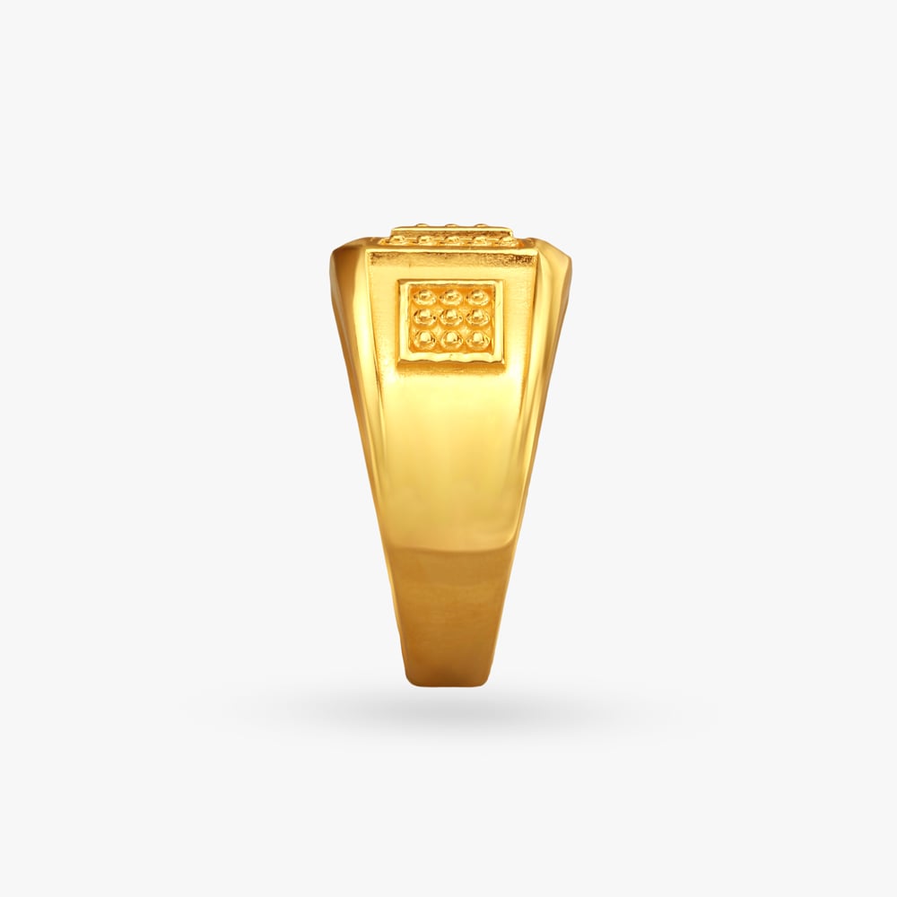 Regal Blocks Gold Finger Ring for Men,,hi-res image number null