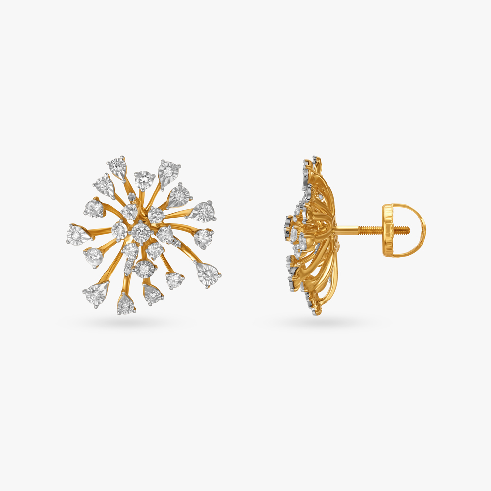 Petite Flower Modular Diamond Stud Earrings,,hi-res image number null