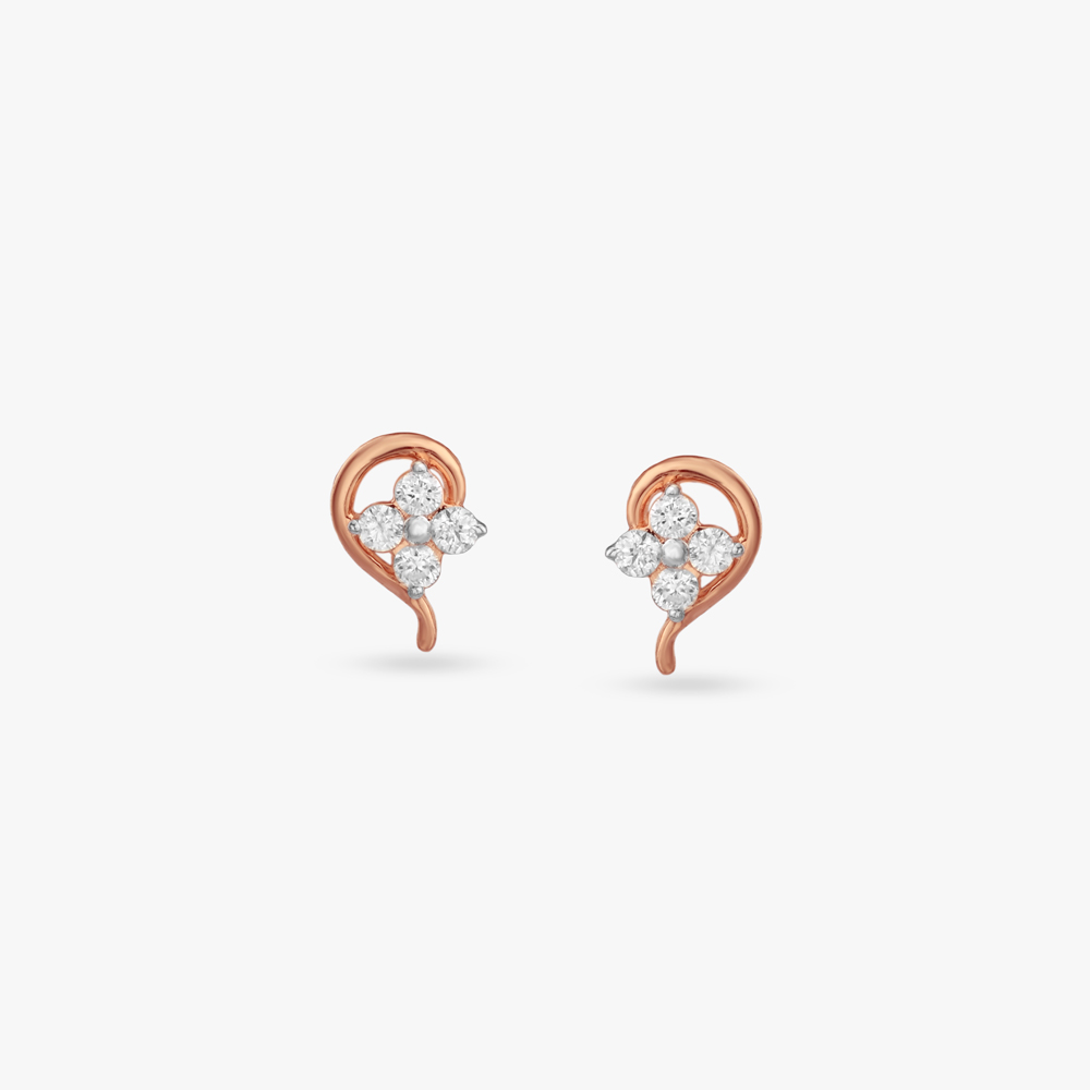 

Twirling Bloom Diamond Stud Earrings