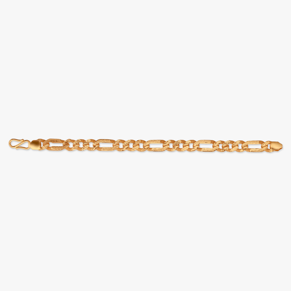 Power Links Gold Bracelet for Men,,hi-res image number null
