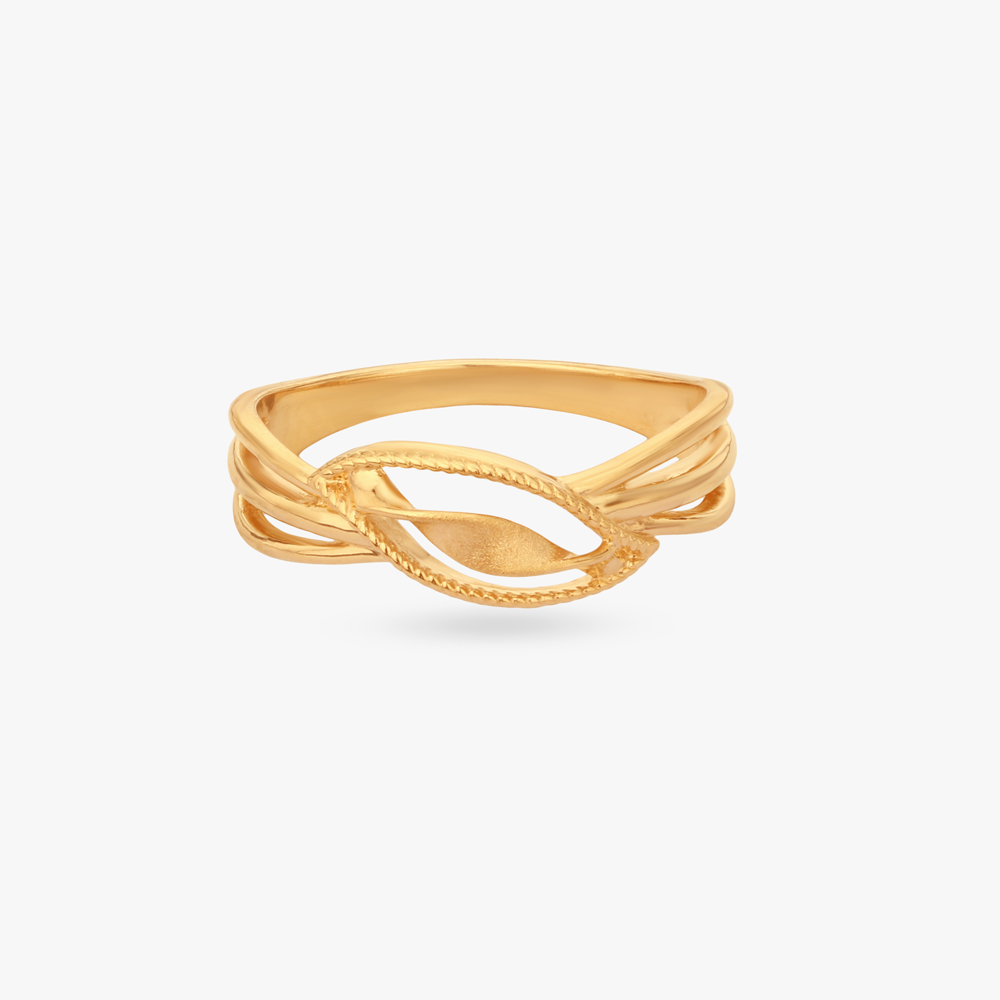 Braided Oval Gold Ring,,hi-res image number null