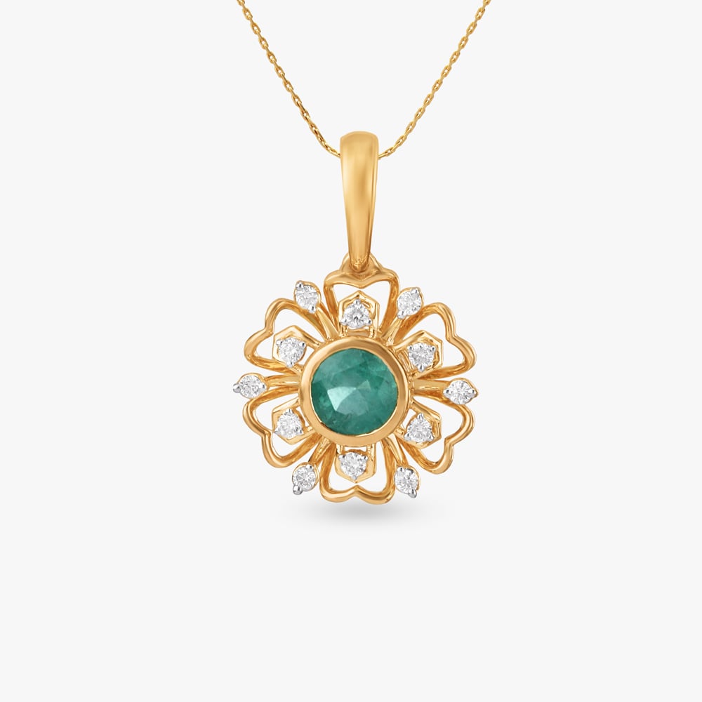 Heritage Floral Diamond Pendant,,hi-res image number null